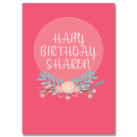 Personalised Flower Birthday Card